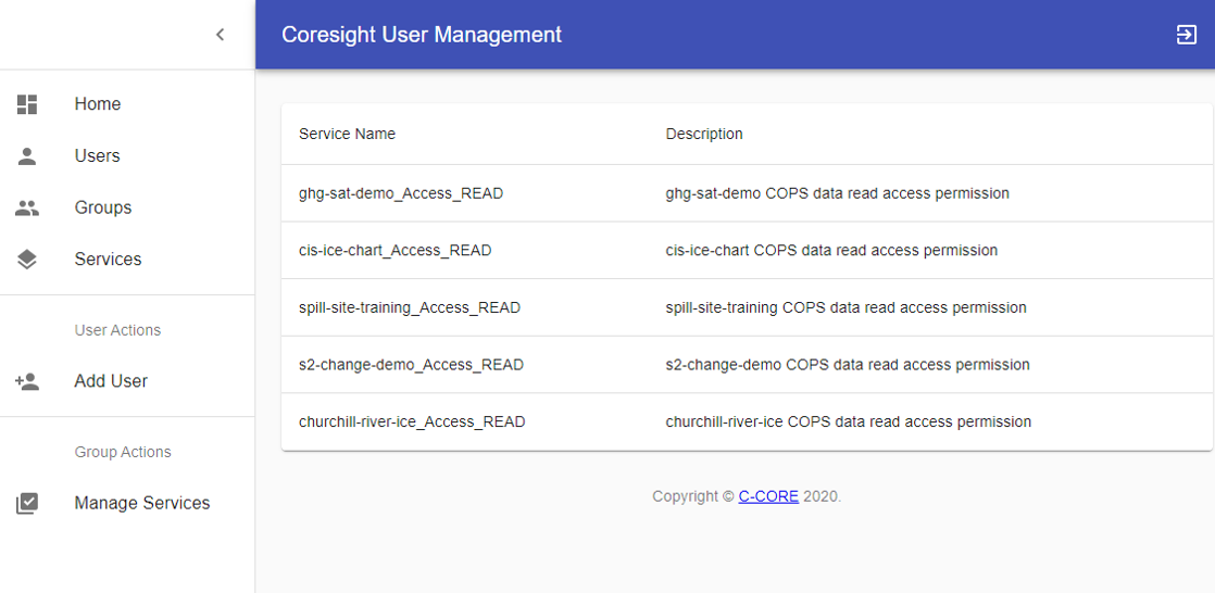 Admin panel
