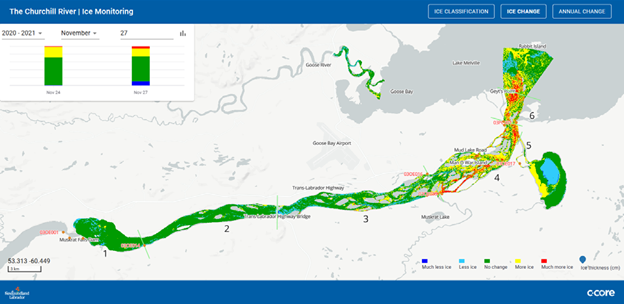 River Ice Annual Change Output