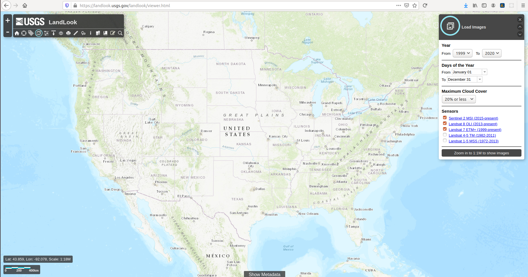 EO Band info for RPA imagery